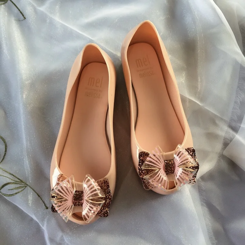 

Jelly Shoes Candy Shoes Girl PVC Bow Princess Jelly Shoes Melissa Sandals