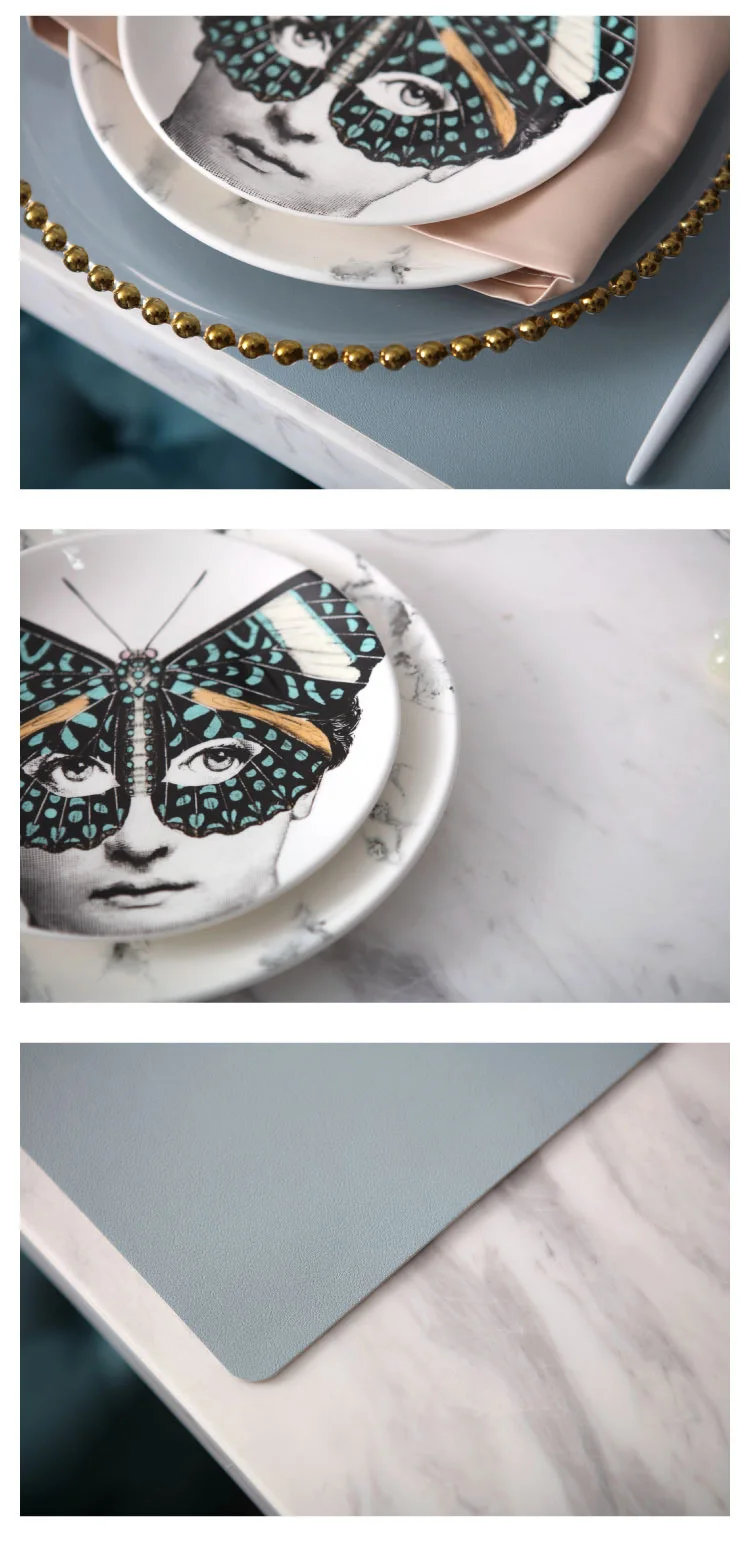 Фарфоровая тарелка с изображением маски бабочки для женщин|Блюдца и тарелки| |