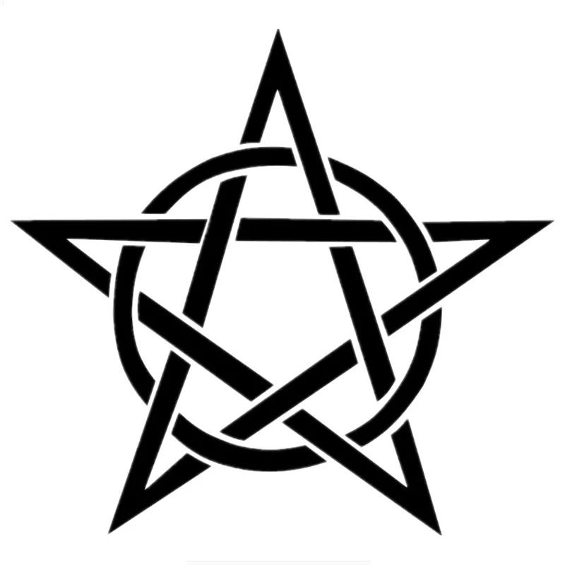 

Personalized Inverted Pentagram Tattoo Car Sticker and Decal Cover Scratches for Bumper Window Windshield Decoration KK15*14cm