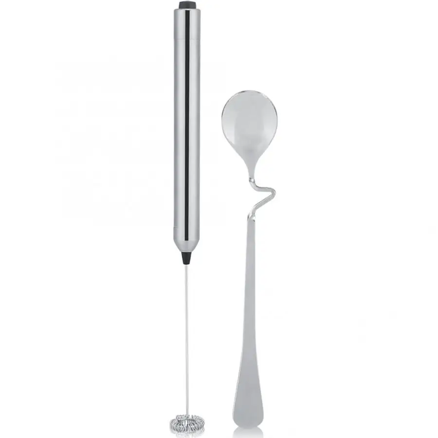 Электрический вспениватель молока из нержавеющей стали ручной аккумулятор с