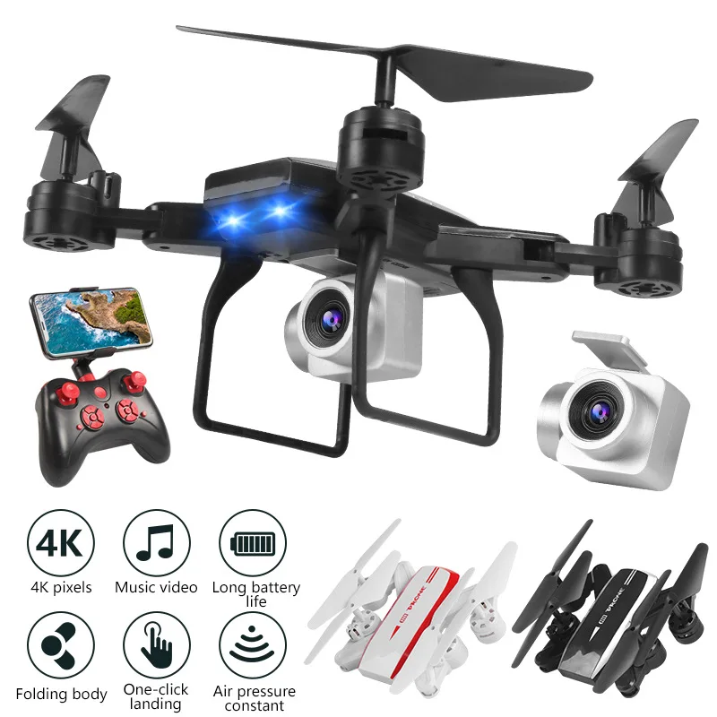 

KY606 Fold UAV Aerial Photography Long Endurance Four-Axis Aircraft Air Pressure Fixed Height 4K Pixel Remote Control Aircraft