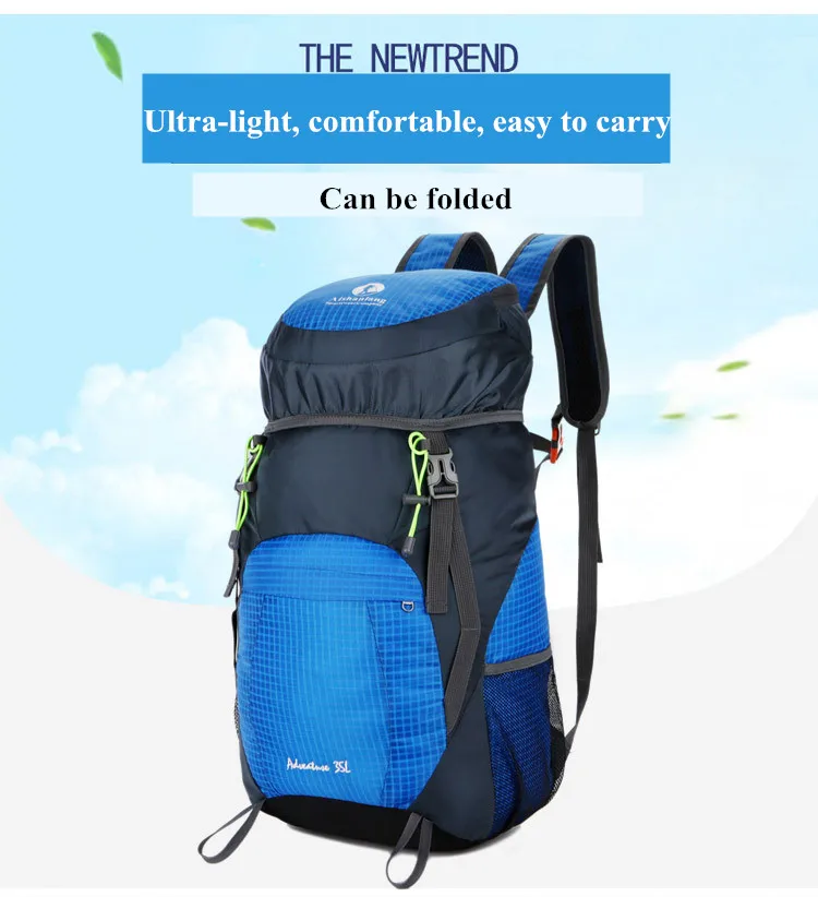 Men Outdoor backpack camping bag 35L Ultralight waterproof travel Folding backpack Women Sports camping hiking Hike Pack