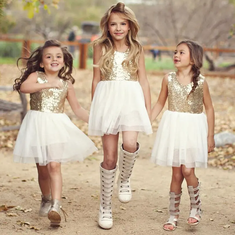 Платье с блестками для девочек вечерние платья подружки невесты сарафан платье