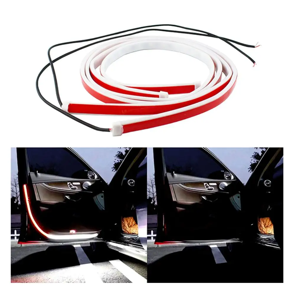 

2pc Car Door Open Warning Lamp Flowing light Flashing LED Lights Strip Anti-collision Safety Front Rear Safety Warning Light CSV