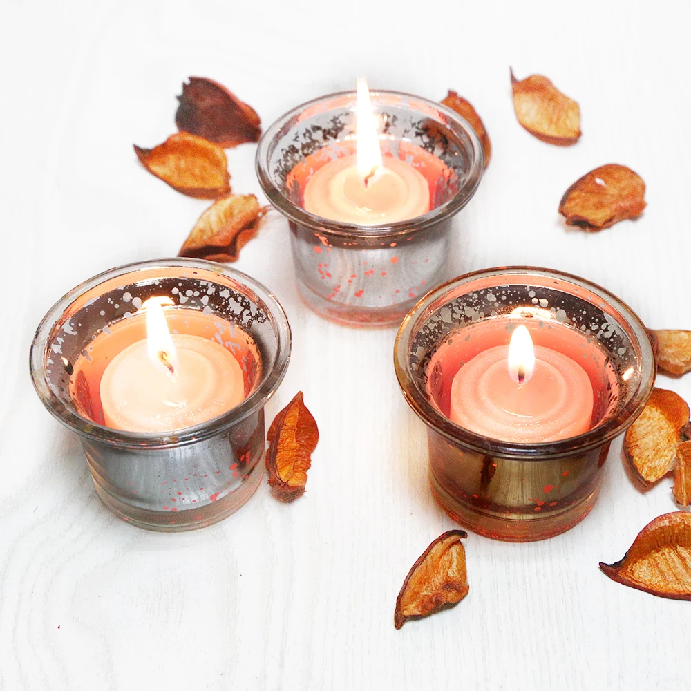 Держатели для свечей из ртутного стекла 4 0 см (набор 6)-держатели свадеб и