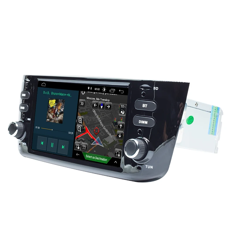 Автомобильный DVD-плеер на Android 10 с GPS для FIAT LINEA PUNTO EVO Авторадио стерео BT Wi-Fi