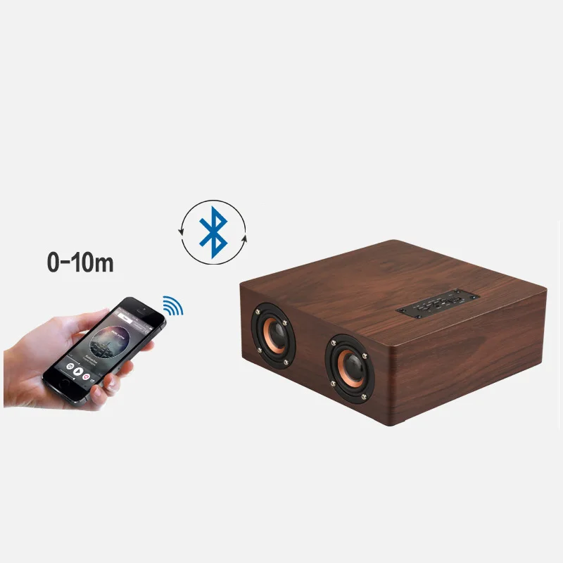 Домашний офис Настольный Деревянный беспроводной Hi-Fi стерео сабвуфер Bluetooth громкий динамик fm-радио музыкальный аудио плеер динамик