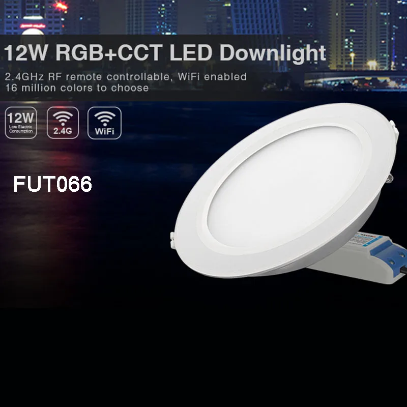 Miboxer 12 Вт RGB + CCT светодиодный потолочный светильник FUT066 AC100 ~ 240 В круглый 24G WiFi