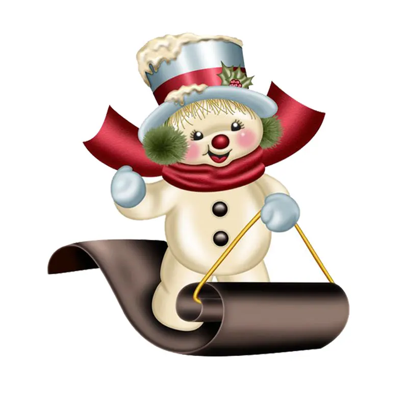 Милые металлические Вырубные штампы Рождественский Снеговик сани 2019 ремесла