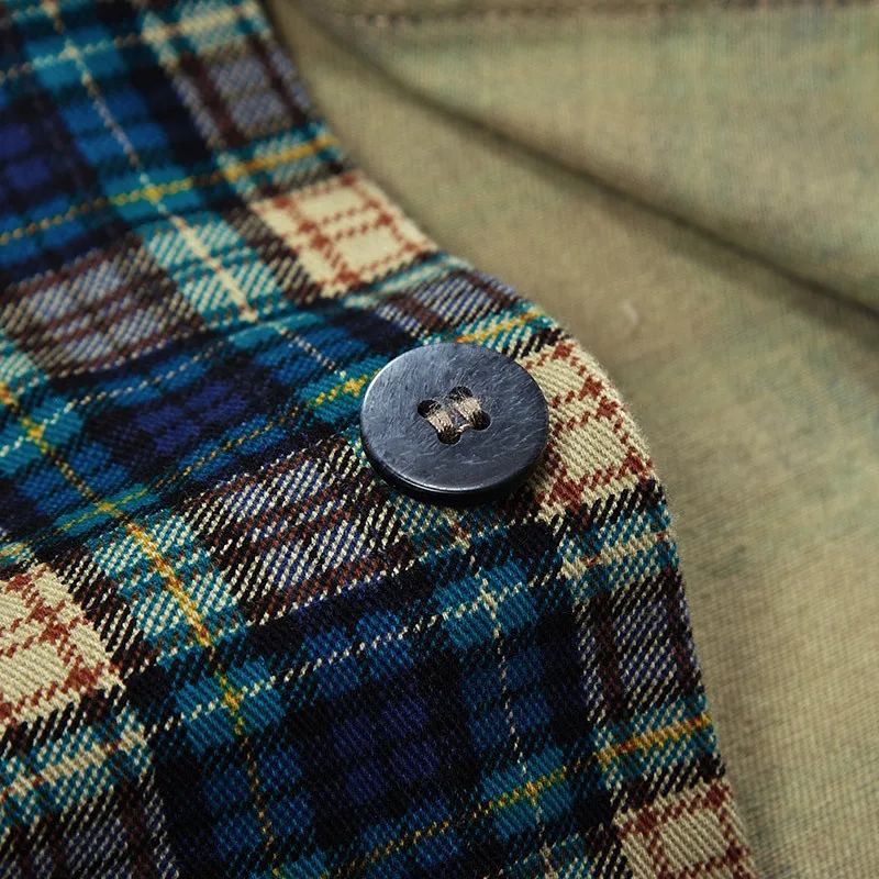 Мужская хлопковая рубашка в клетку повседневная фланелевая Молодежная с