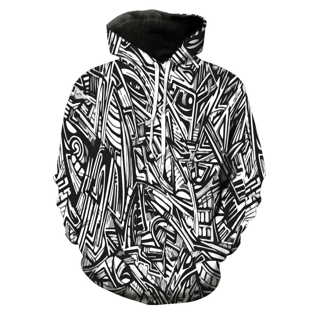 Худи мужское/женское с 3D-принтом креативное стильное худи со множеством