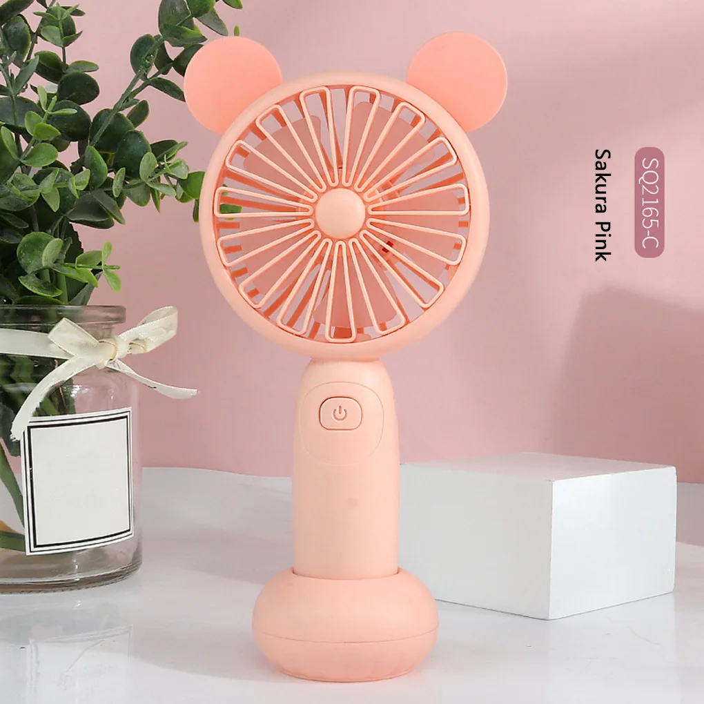 

Handheld Pocket Cartoon Fan USB Charging Clip Lazy Desktop Mini Halter Little Fan Gift