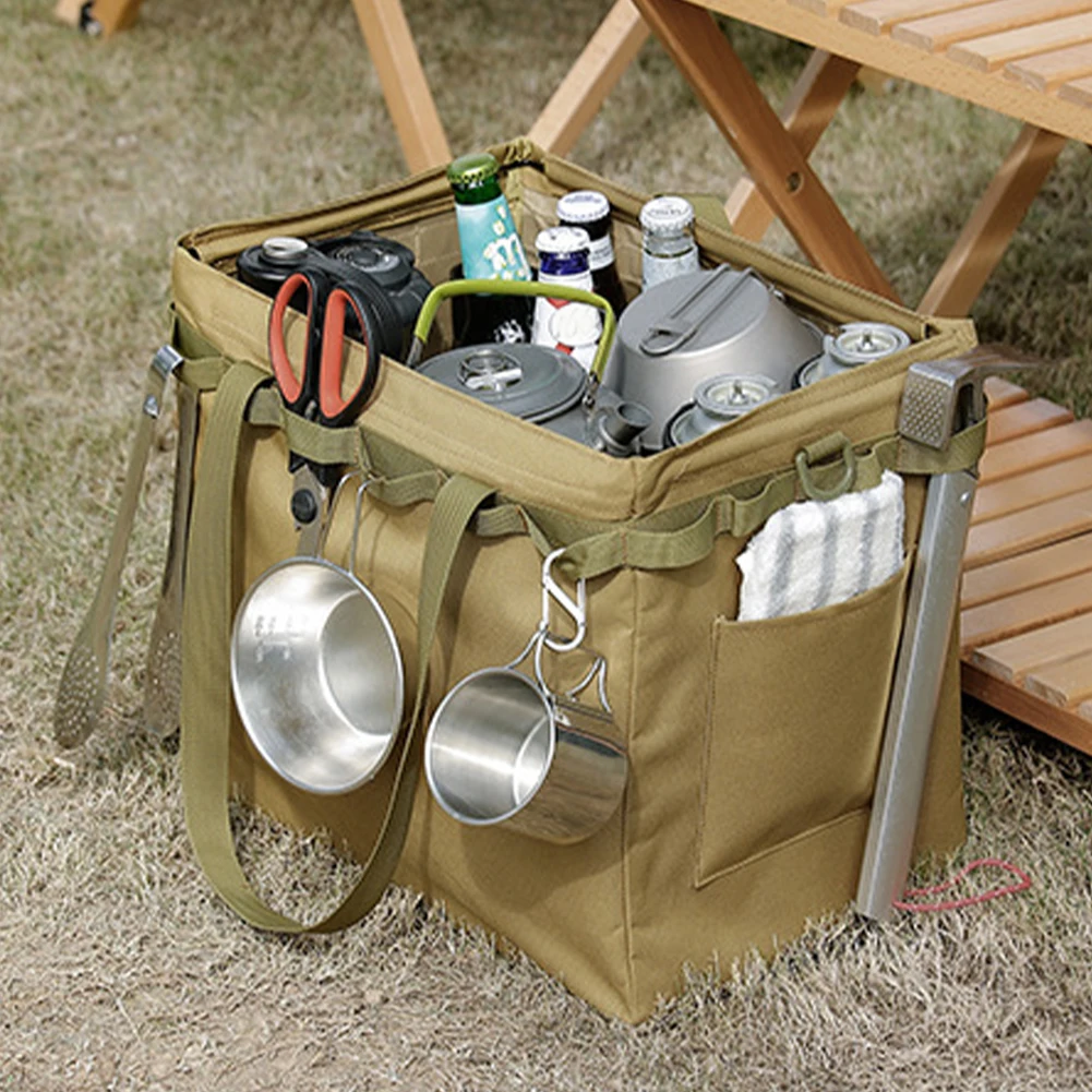 

Tools Storage Bag Portable Folding Tool Organizer Box Shopping Handbag With Large Capacity Oxford Cloth Bag For Camping Picnic