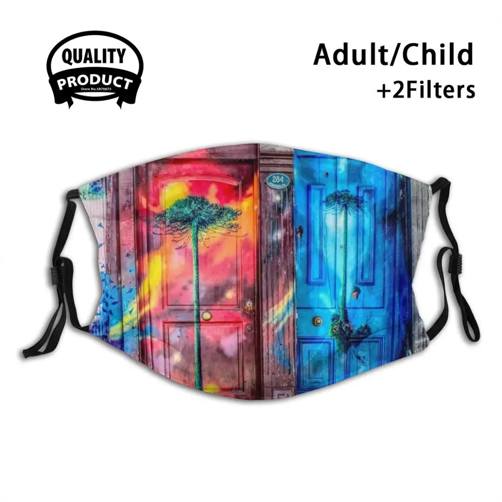 

Creative Doors Face Mask Washable Filter Summer Hot Sale Mouth Masks Colour Doors Love