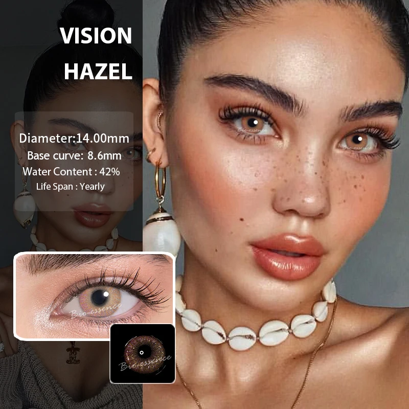 

2pcs/pair Multicolor Lenses Colored Contact Lenses Colored Natural Cosmetics For Eyes Yearly Twilight Blue Lenses Bio-essence