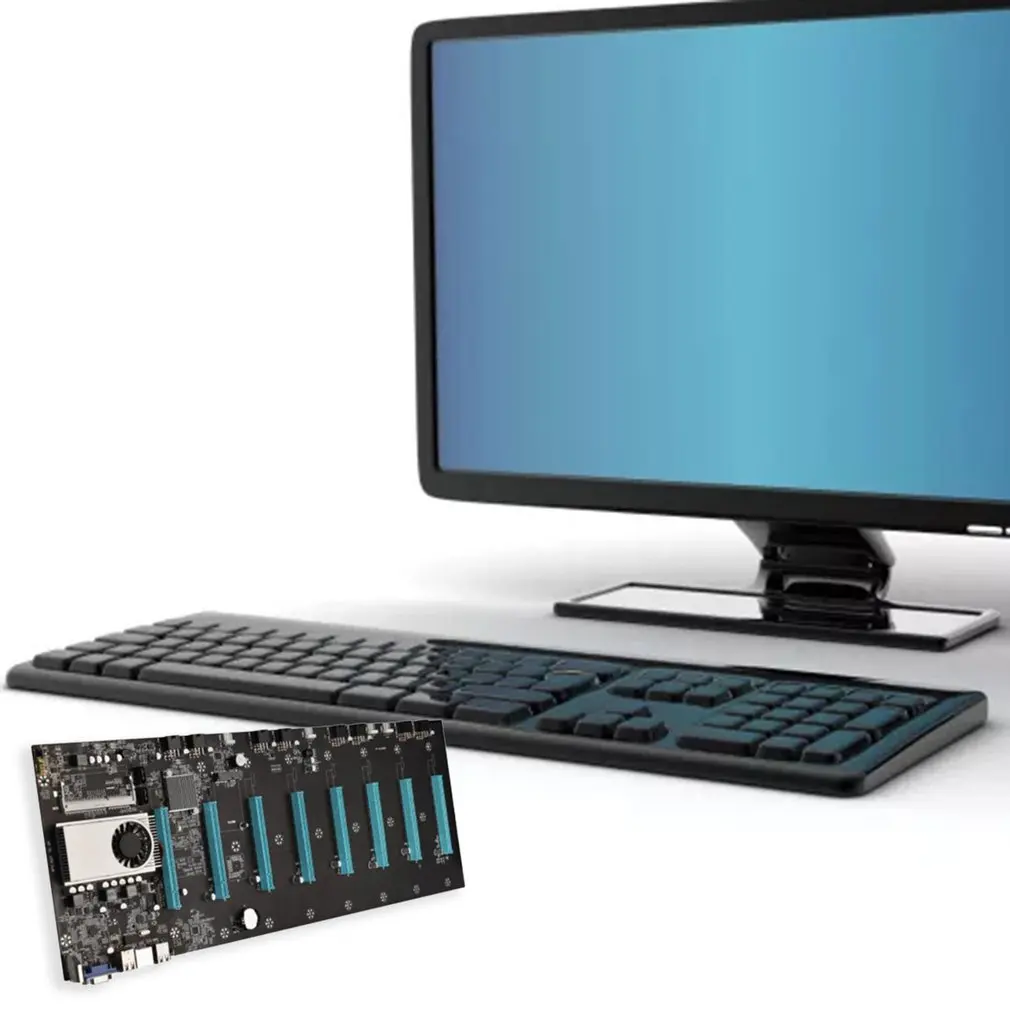 btc s37 mining motherboard hdmi compatible 8 gpu bitcoin mining for graphic 8 card cryptocurrency desktop mining btc motherboard free global shipping