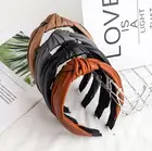 Женский обруч для волос из ПУ кожи, обруч с бантом, блестящий обруч для волос для девушек, аксессуары для волос, новинка 2021