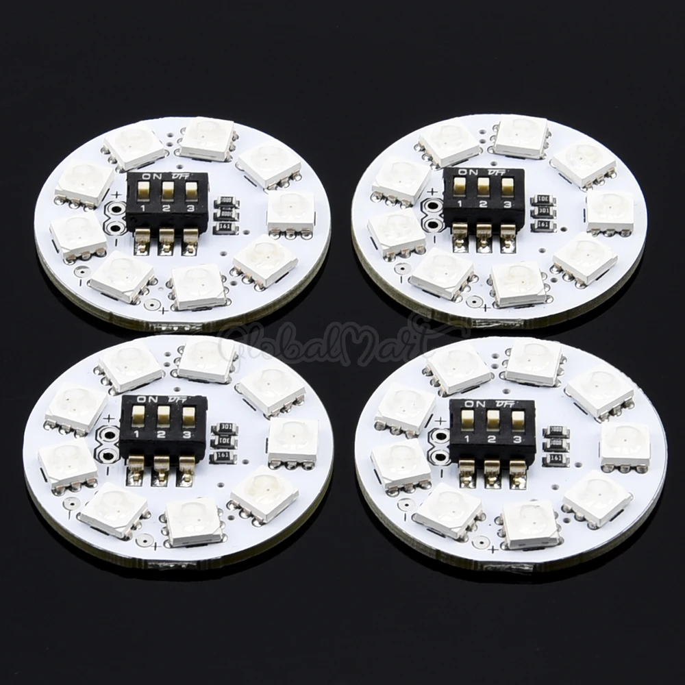 Новый RC 7 цветов RGB светодиодный круглая пластина X8-16V светильник доска 5050 X8 / 16V