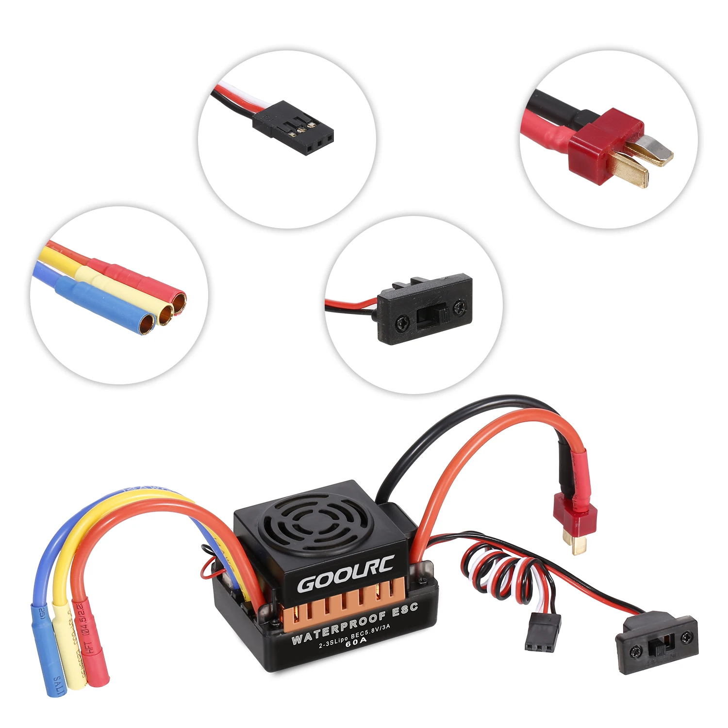 GoolRC 3650 9T 4370KV 10T 3930KV 12T 3300KV 13T 3000KV бесщеточный двигатель 60A ESC 5 8 V/3A BEC 21T Gear 28T для 1/10 RC