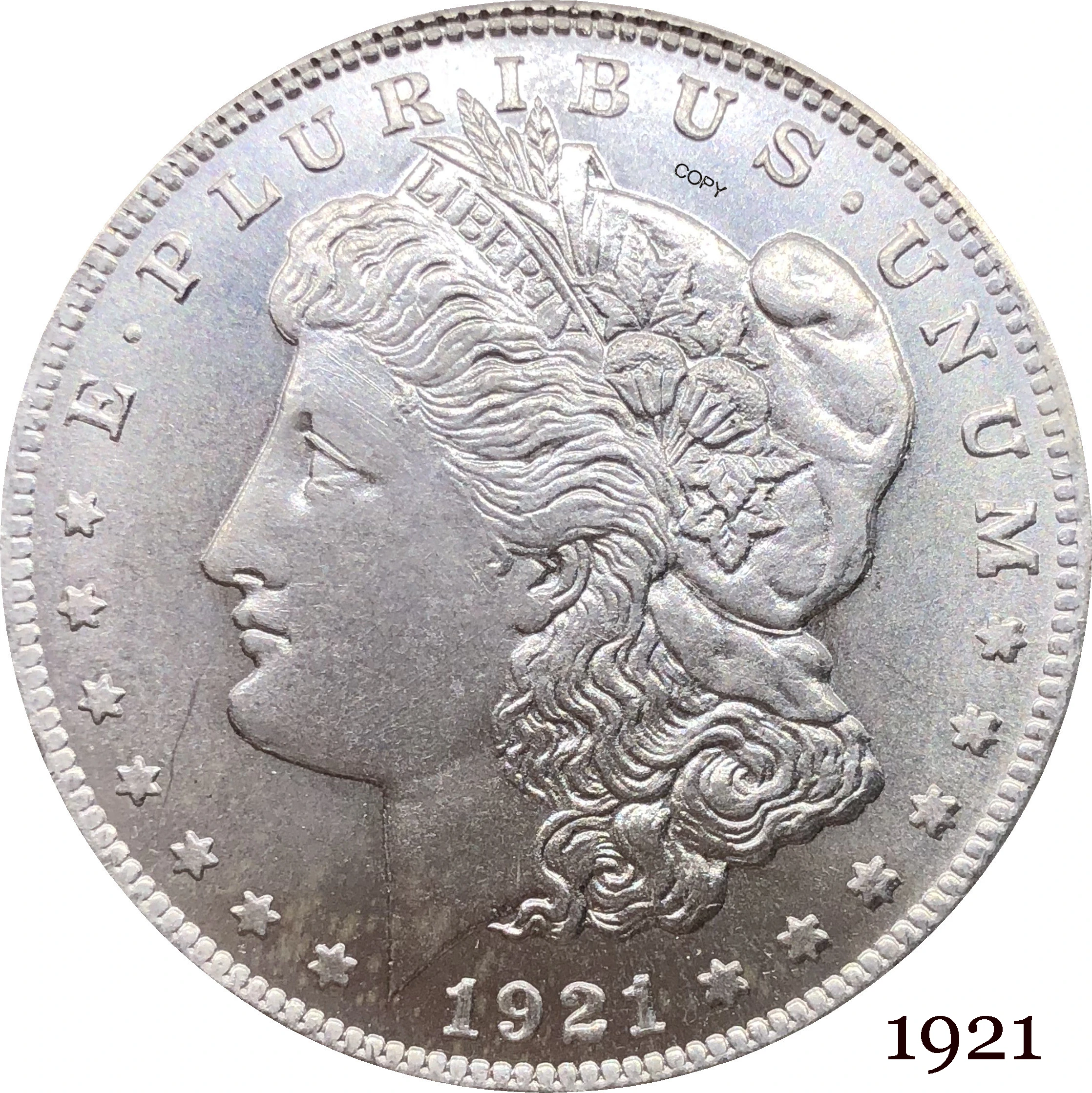 Соединенные Штаты Америки 1921 Морган один доллар Монета США Свобода Мельхиор