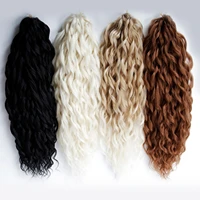 synthetic crochet hair afro curls synthetic crochet hair braids yaki kinky soft ombre loose wave hair extensions 18 inches black