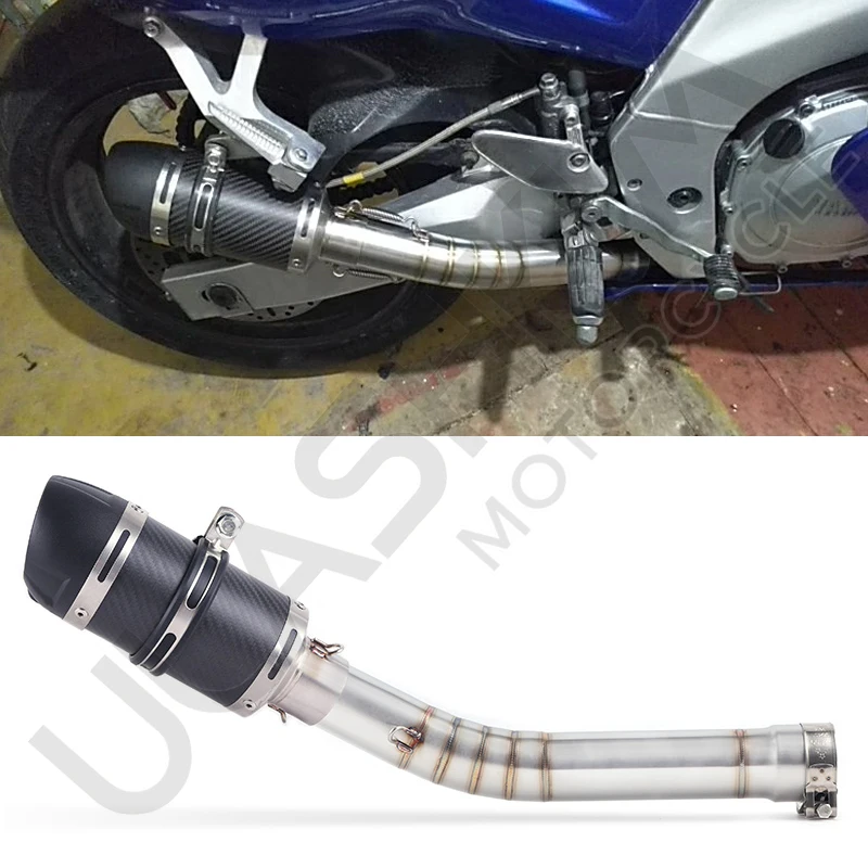 Выхлопной глушитель R6 из нержавеющей стали для мотоцикла среднее звено