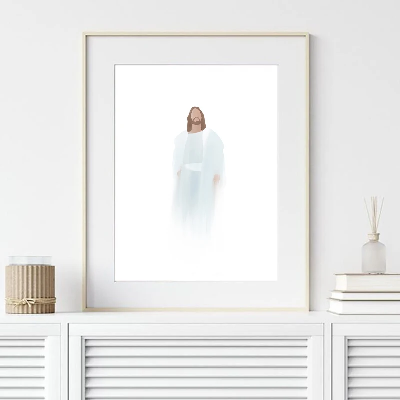 Рисунок на холсте с изображением восстановленного Иисуса Христа | Дом и сад