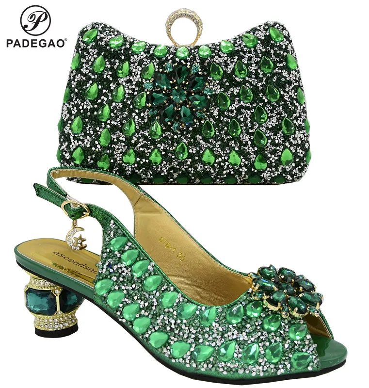 Лидер продаж 2020 обувь и сумка в комплекте золотого цвета итальянские босоножки