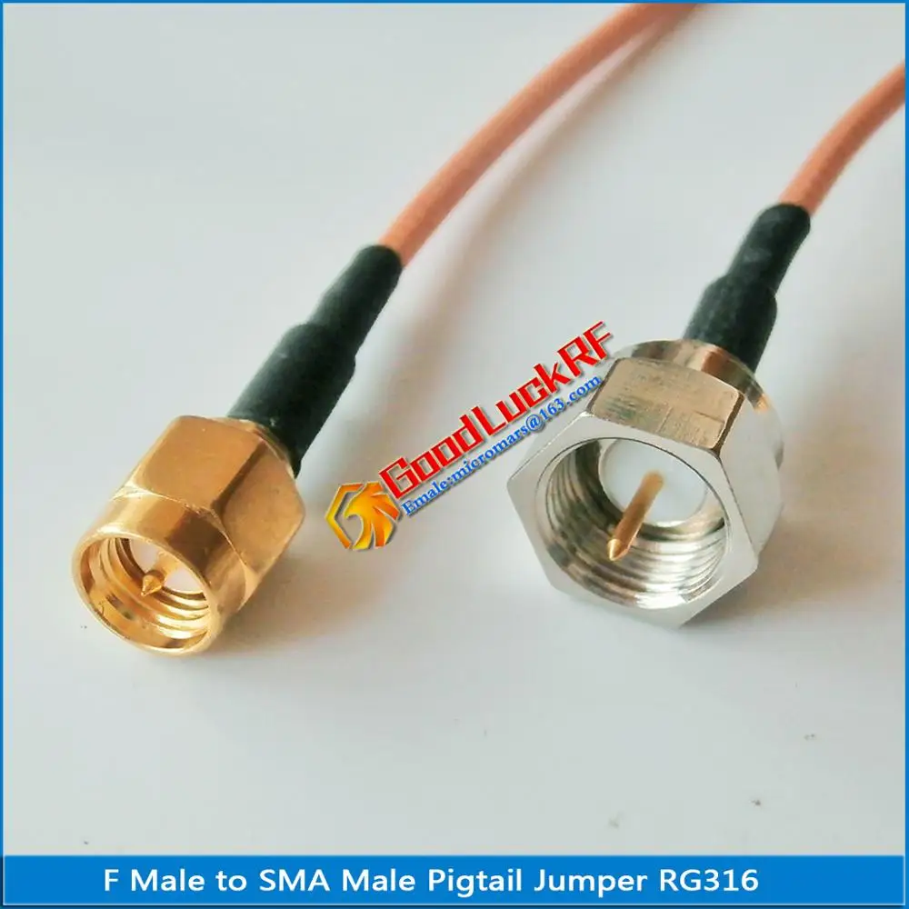 1 шт. ТВ F штекер-штекер SMA RF разъем RG316 отрезок Перемычка удлинитель кабеля низкие