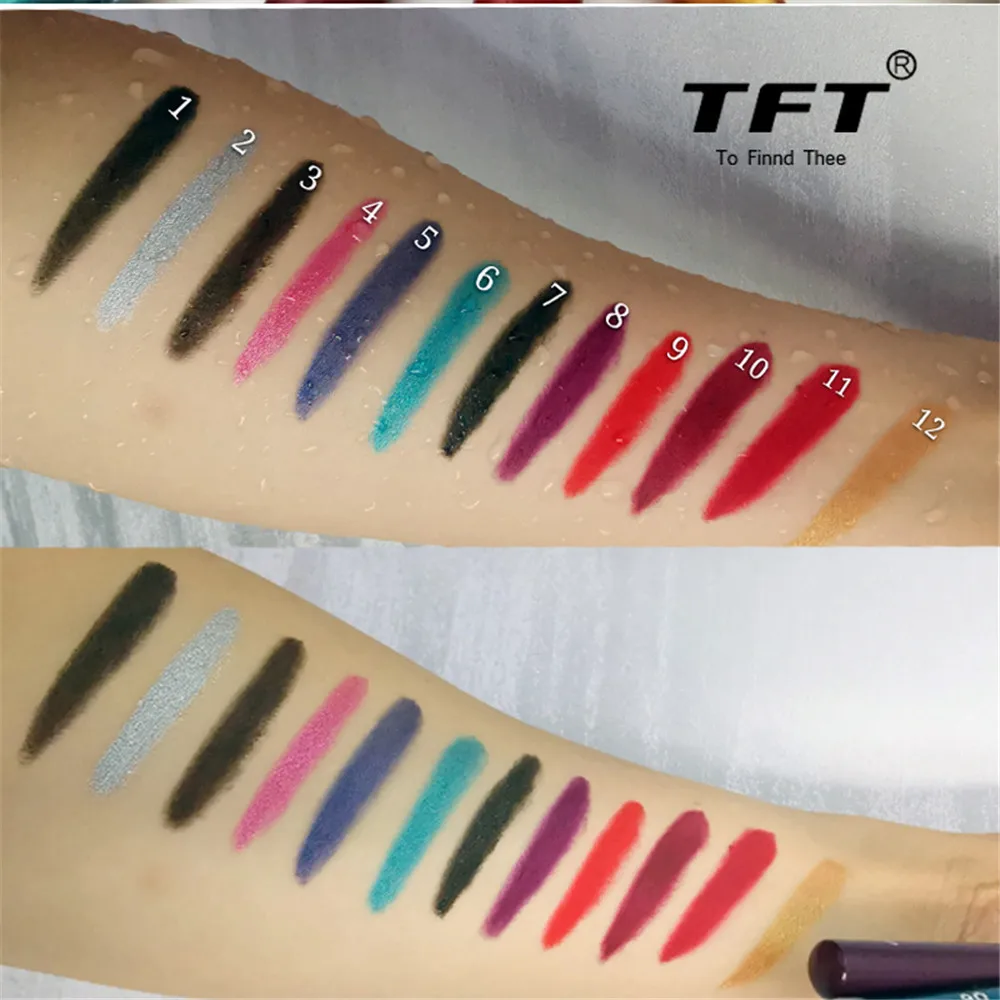 1PC Glitter Eyeliner Pencil Colorful Matte Waterproof Eye Shadow Lip Liner Pen With Sharpener Cosmetics Makeup Tools Dropshi | Красота и