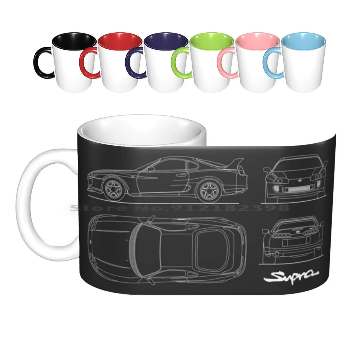

The Blueprint In Black Ceramic Mugs Coffee Cups Milk Tea Mug A80 Japanese Import Japanese Car Sports Car Classic Car Car Cars