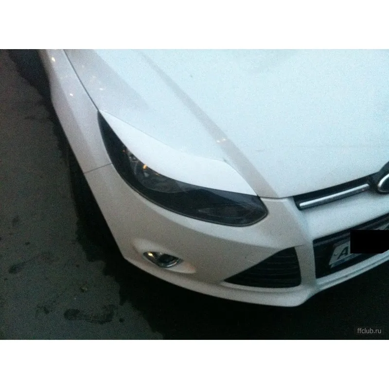 Для Форд Фокус 3 накладки на фары ресницы реснички брови фонари свет пластик 2011 2012