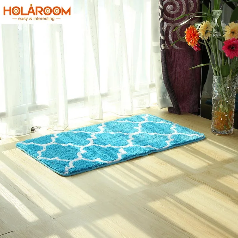 Коврик для гостиной черного цвета с геометрическим рисунком нескользящий коврик