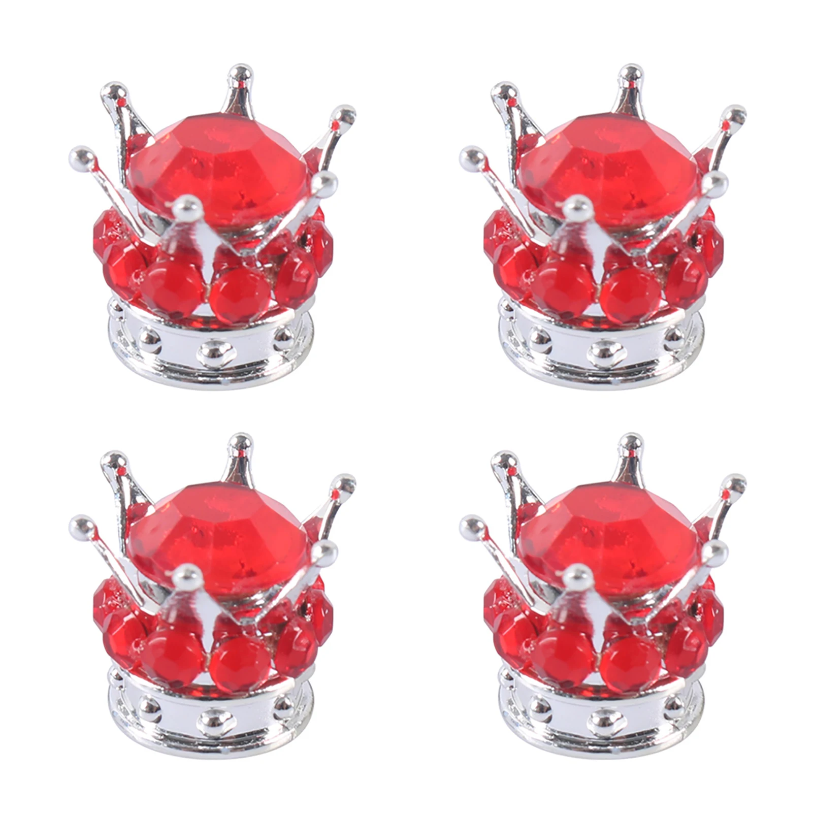 4pcs Weatherproof Car Motorcycle Wheel Tire Valve Cap Practical Dustproof Crown Style ABS Universal Accessories Bling Diamond | Автомобили