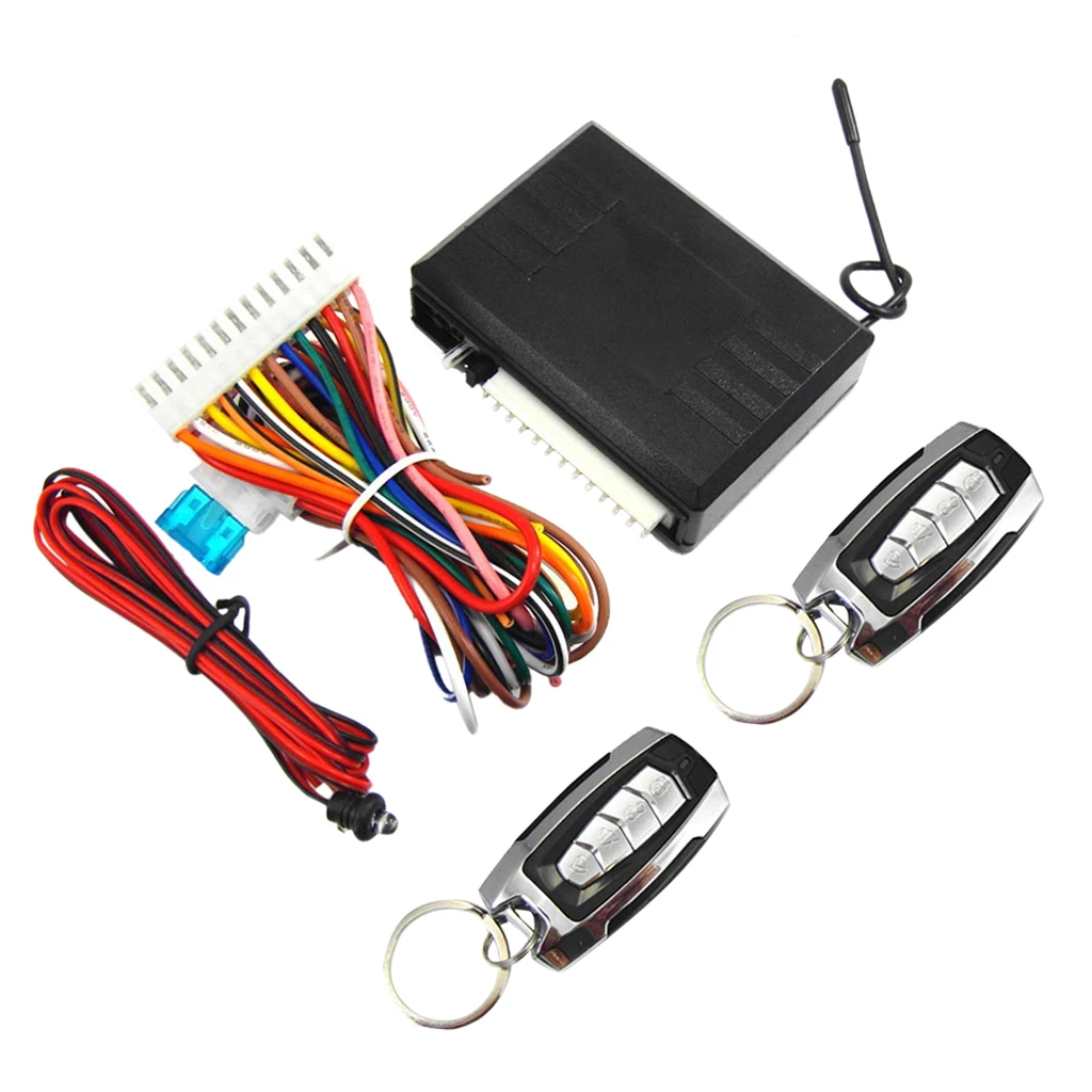 

1-Way Car Auto Vehicle Alarm & Keyless Entry Siren Security System 2 Remote
