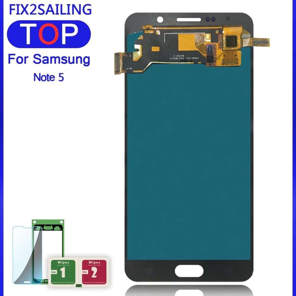 Для samsung Galaxy Note 5 N920T N920A N920I N920G Super AMOLED N9200 lcd проверенный сенсорный экран дигитайзер сборка