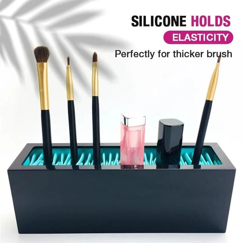 

Инновационный Настольный ящик для хранения кистей для макияжа большой Ёмкость губная помада карандаш для бровей кисти стеллаж для хранени...