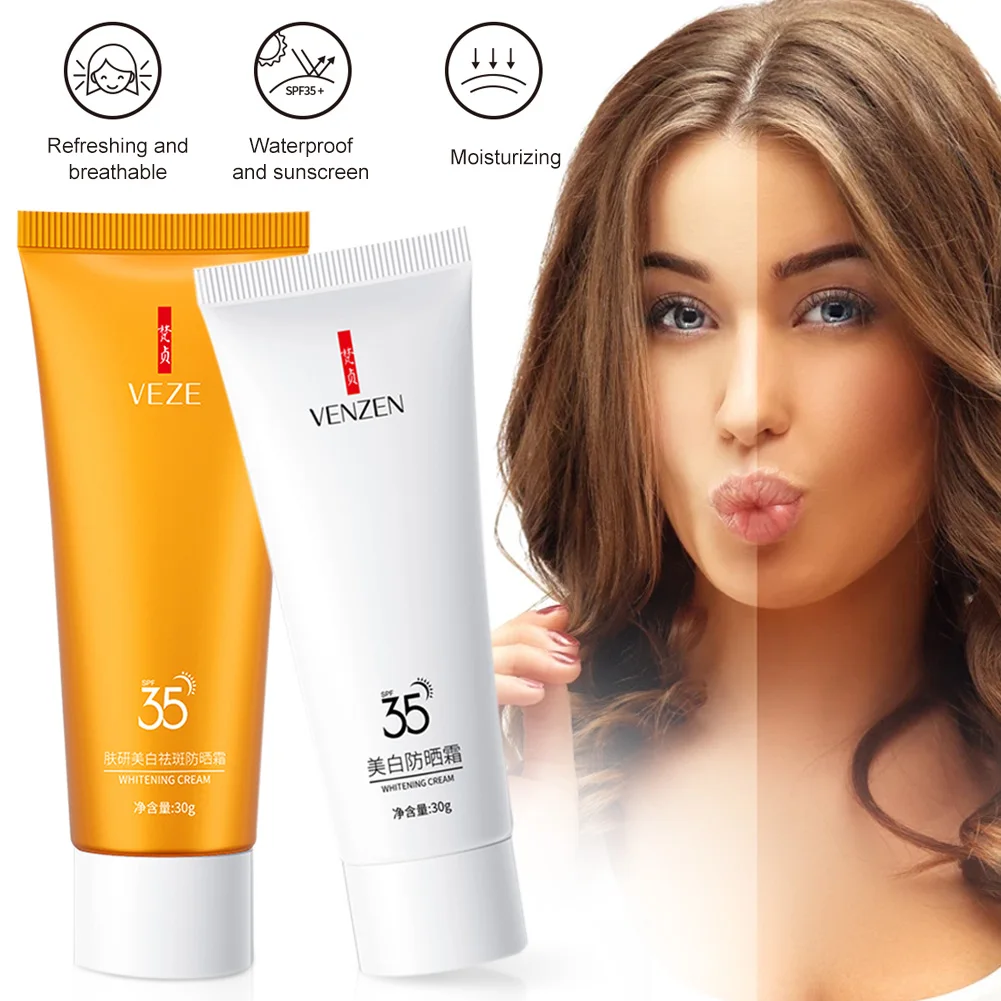 

SPF35 солнцезащитный крем UVA, UVB защита от воды-устойчивые Осветляющий, увлажняющий крем для лица и тела Защита от солнечных лучей