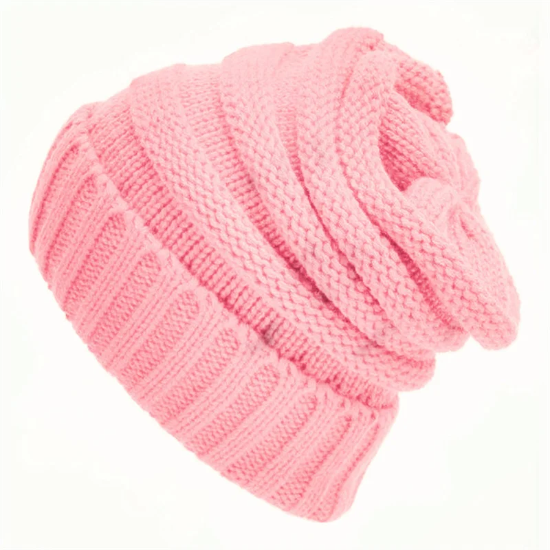 

TJ-TianJun Men's Warm Knitted Hat In Autumn And Winter Women Outdoor Shopping Hike Climbing Solid Color Heap Heap Headgear New