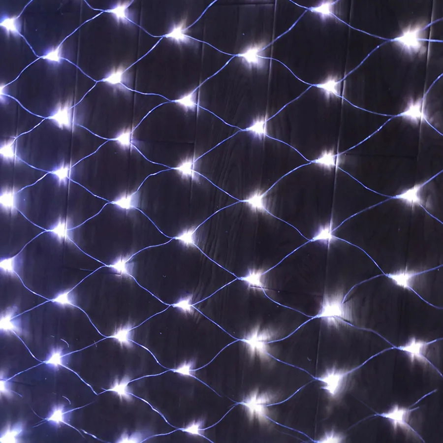 White Thrisdar 2x2M 2X3M светодиодный сетчатый Сказочный светящийся шнурок, дерево-светло-бежевый палантин, Рождественская елка, отель, уличная, праздничная Свадебная сетка, сосулька, свет - Emitting Color: White