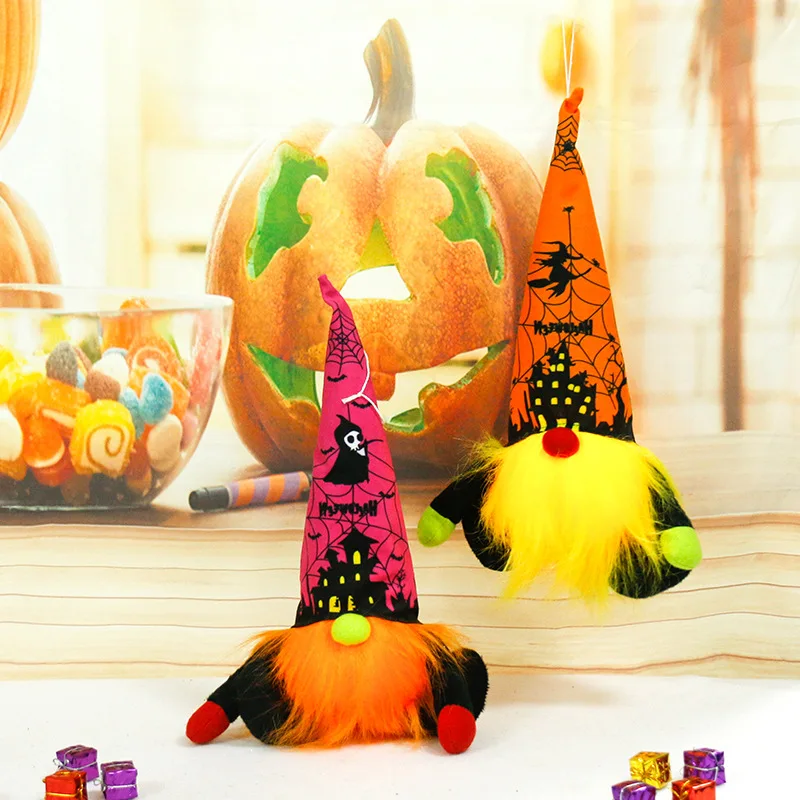 

Halloween Rudolph Doll Faceless Scary Dwarf Doll With Light Halloween Decoration Festival Party Gift