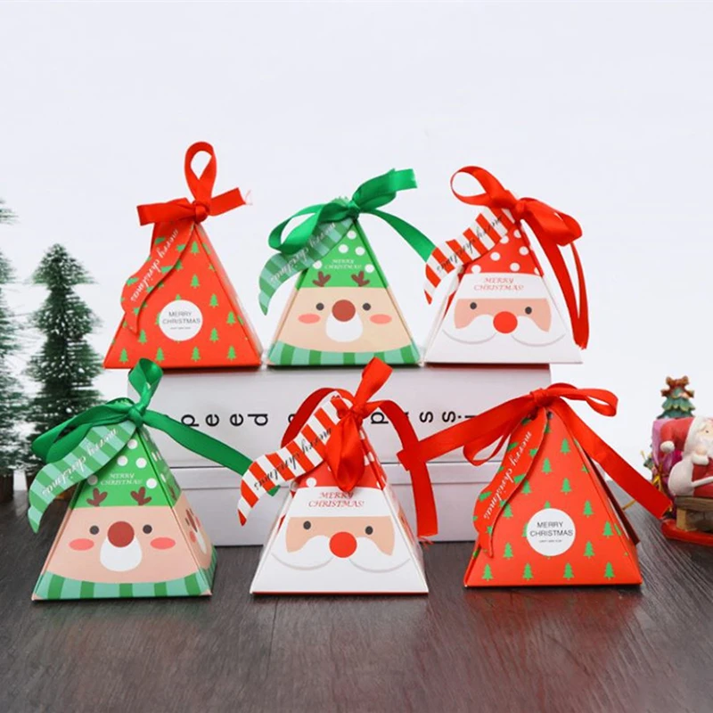 

Wholesale 10Pcs/lot Halloween Christmas Candy Box Packing Gift Bag for Kid Birthday Party Wedding Box Packaging Paper Favors Bag