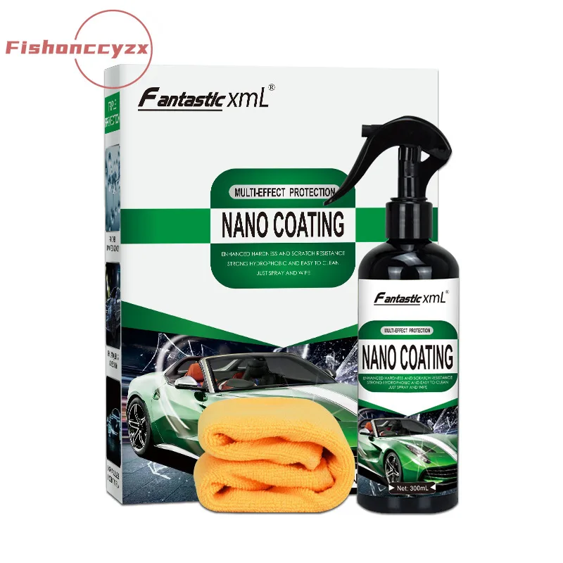 

Car Nano Ceramic Coating Spray -Waterless Car Wash Polish Super Hydrophobic Polish & Polymer Paint Sealant Detailing