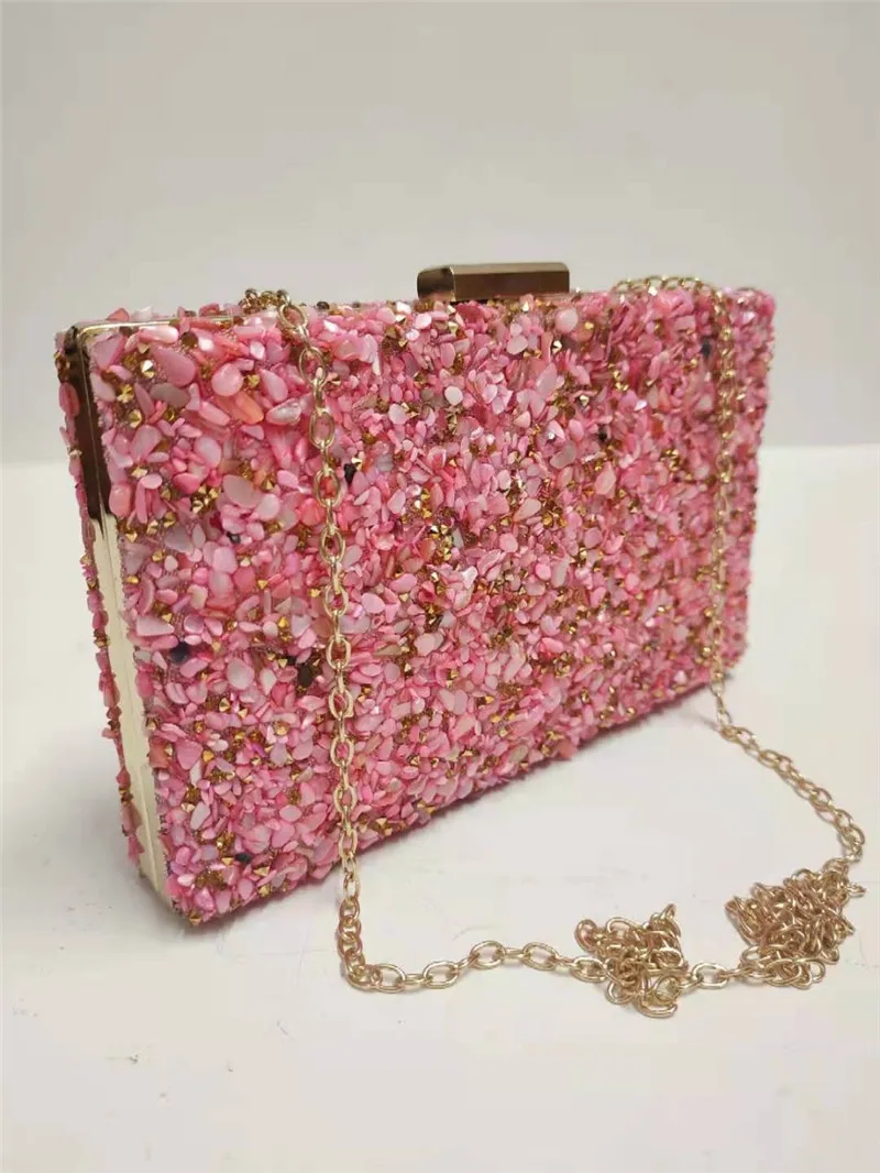 2023 New Women Diamond Clutch Bags Luxury Colorful Wedding Shoulder Bags Mini Wallets With Chain Drop Shipping