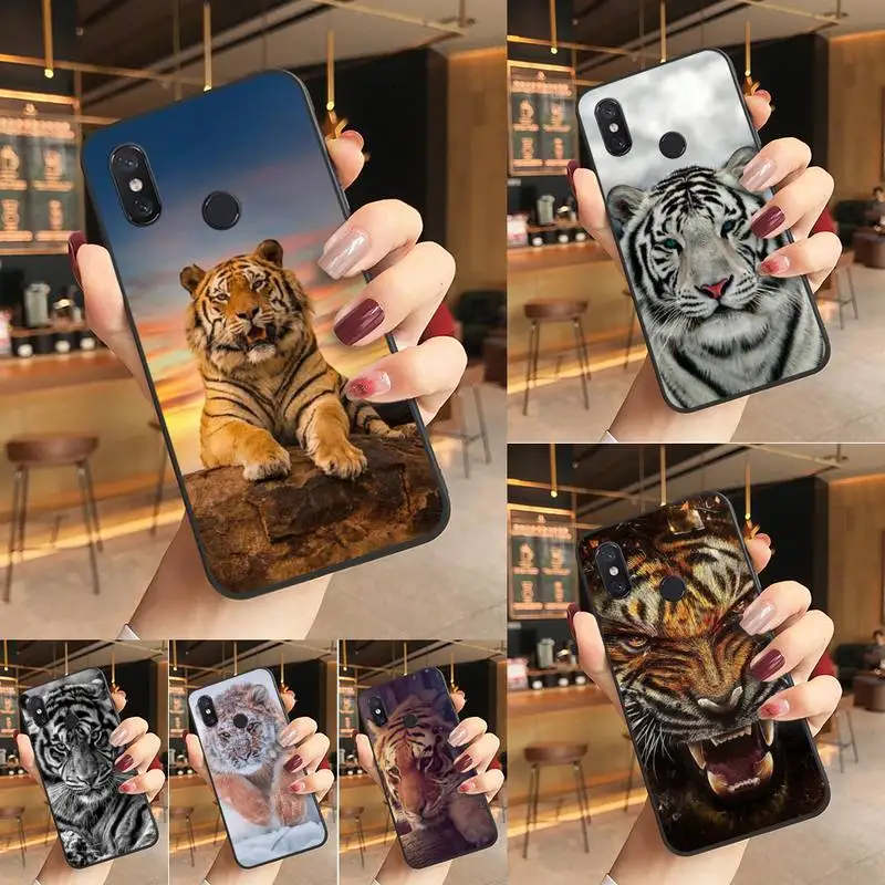 

Animal Tiger Phone Case For Xiaomi Redmi Note8A 7 5 Note8pro 8T 9Pro TPU Coque for note6pro Funda Capa