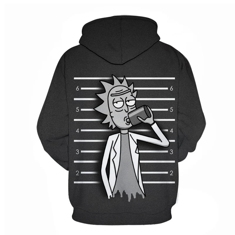 3D Толстовка пальто Для мужчин женщин толстовки с принтом Рик и Морти Animea пуловеры