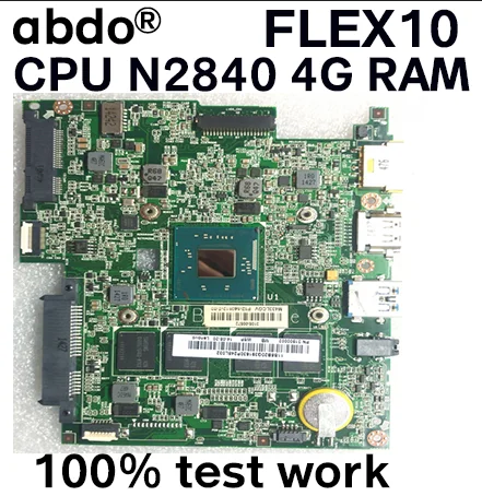 Материнская плата abdo BM5338 для Lenovo FLEX10 FLEX 10 материнская ноутбука 5B20G94325 ЦП N2840 4 Гб
