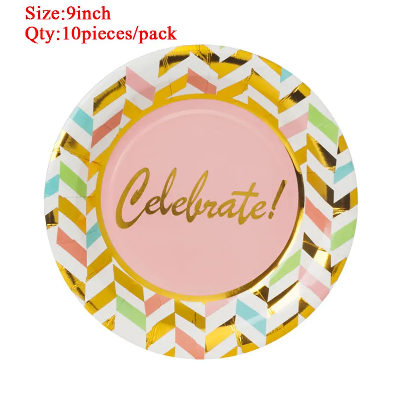 Одноразовые вечерние украшения из розовой/золотой бумаги 30 40 50 60 для взрослых лет