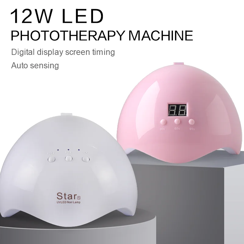 

Arte Clavo 12W Nail Dryer Machine UV LED Lamp Portable Micro USB Cable Home Use UV Gel Varnish Dryer 12 LEDS Lamp Nail Art Tools