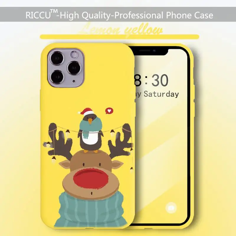 Рождественский чехол для телефона с оленем iPhone 8 7 6 6S Plus X 5S SE 2020 XR 11 12 Pro mini pro XS MAX